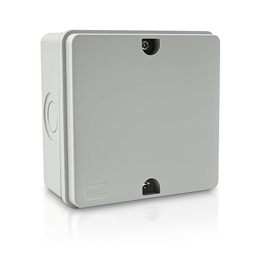 Junction Box, External Size 4.2 x 4.2 x 2.3inch by NineLeaf