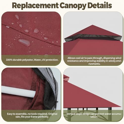 Gazebo Cover Replacement for Target Madaga L-GZ136PST - Image 4