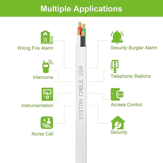 Syston 16/4 Fire Alarm Security Cable, Stranded Copper, 50 FT | 16 AWG - Image 6