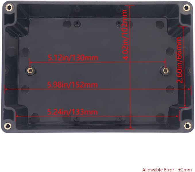 Project Box IP65 Waterproof Junction Box ABS Plastic Black Electrical Boxes DIY - Image 3