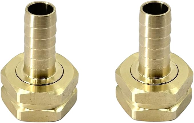 2 Pcs Brass 1/2" Pex to 3/4" GHT Fitting Hose Adapters, 1/2" PEX Male x 3/4" - Image 5