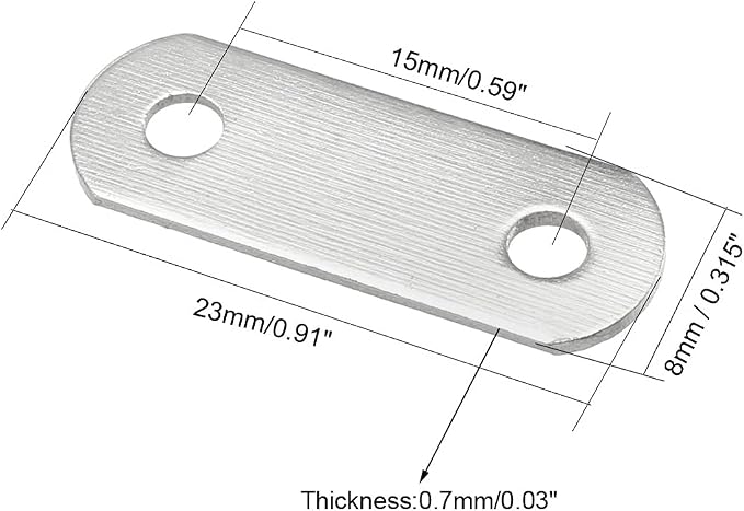 uxcell Repair Plate, Flat Fixing Mending Corner Brace Bracket Connector - Image 3