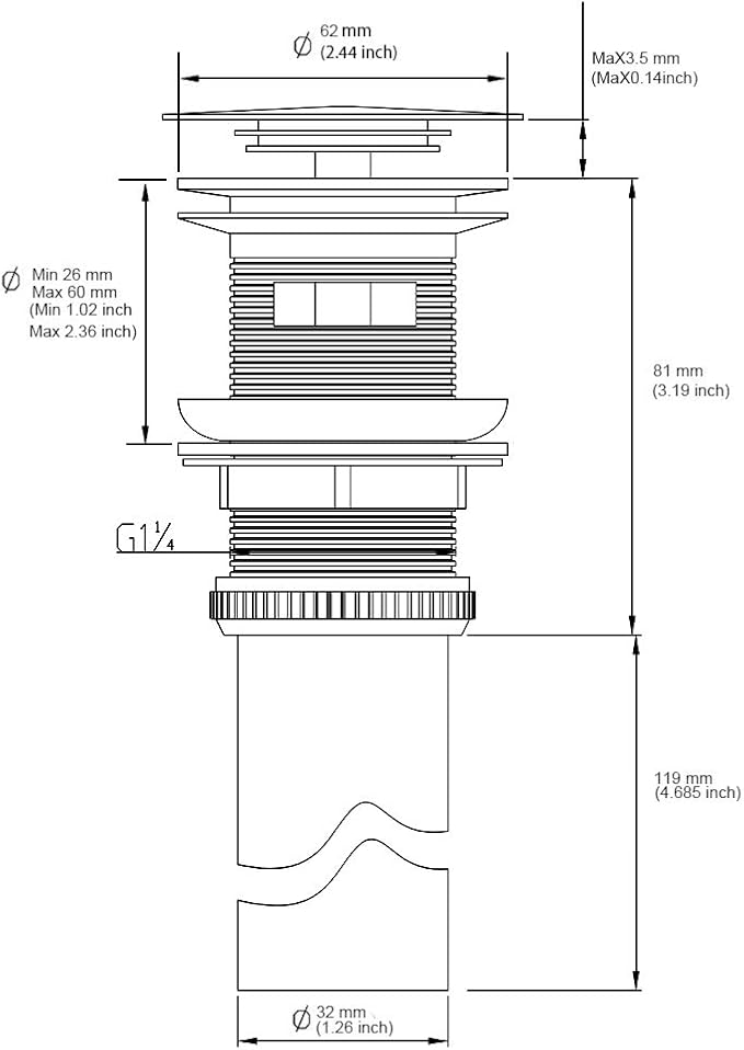 Bathroom Sink Pop Up Drain - Image 6