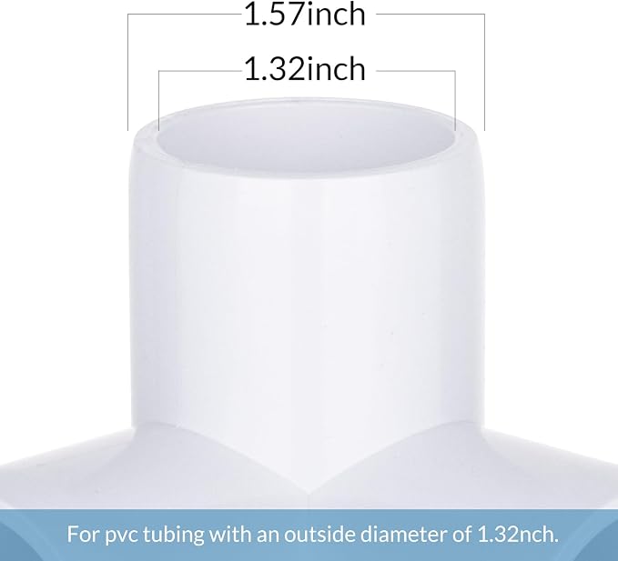 12 Pack 1 Inch 3 Way PVC Fitting, Furniture Grade Pipe Elbow Connector - Image 2