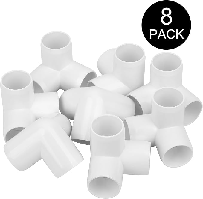 8Pack 1-1/4IN 3-Way Elbow PVC Fittings Furniture Grade SCH40 1-1/4" Tee 3 Way - Image 6