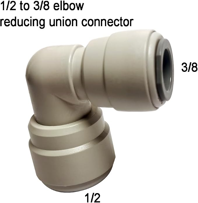 Acetal Copolymer 1/2" x 3/8" Tube OD Tube Fitting, Push to connect - Image 2