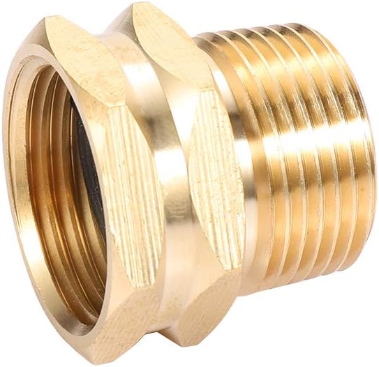 Brass Garden Hose Adapter, 3/4” GHT Female x 3/4” NPT Male Connector, GHT to - Image 4