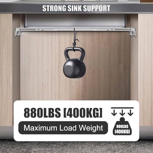 2-Pack Upgraded Undermount Sink Bracket, Undermount Sink Support Kit, Stainless - Image 6