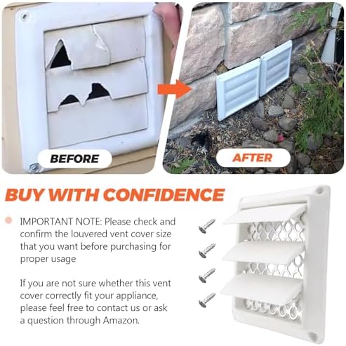 4" Louvered Dryer Vent Cover by Beaquicy - Image 7