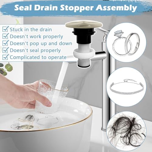 972-098J Plumbing-Equipment Brushed Nickel Drain Sink Stopper - Image 6