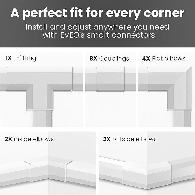 Cord Covers for Wires on Wall - 150in Cable Management Cable Hider - Cord - Image 5
