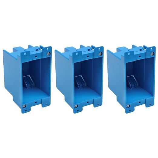 Single Gang Electrical Outlet Box, 3 Pack, ETL Listed | Features 4-1/3-in by XGGYA