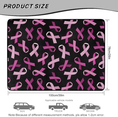Pink Ribbon Trunk Mat for Car Snow Gear Trunk Mat Universal Waterproof Cargo - Image 7