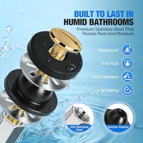 Jamini 2PCS Universal Toilet Seat Bolt Kit, Copper-plated Screws - Image 4