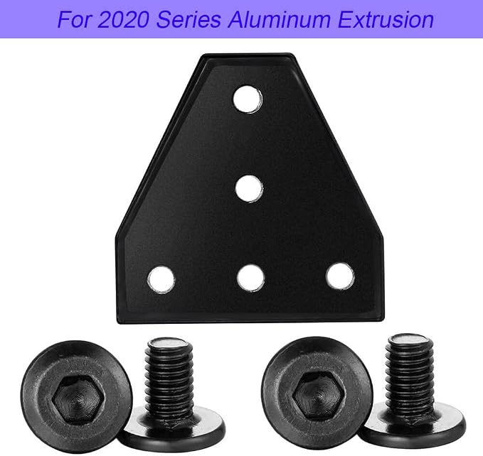 6Sets 2020 Corner Bracket Connectors 5 Hole T Shape Joint Plates - Image 6