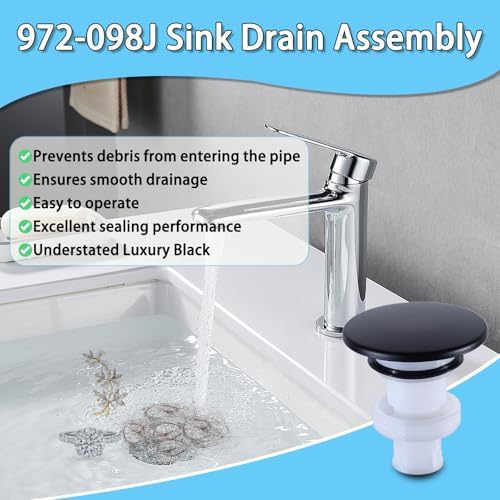 972098A Push & Seal Pop Up Drain Stopper Compatible - Image 6