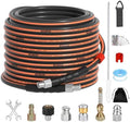 50FT Sewer Jetter Kit for Pressure Washer, 1/4" NPT Corner Drain Cleaner Hose by Unknown