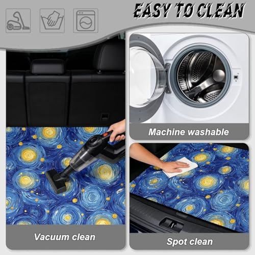 Blue Swirl Starry Universal Car Trunk Mat, Waterproof Cargo Liner - Image 5