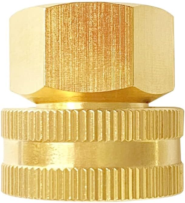 Joywayus 2PCS Brass Swivel Pipe Fitting 3/4" GHT x 3/8" NPT Double Female | - Image 5