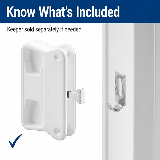 Prime-Line A 212 White Sliding Screen Door Handle, fits Superior - Image 6