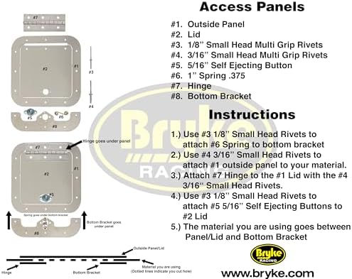 Aluminum Access Panel Door Sheet Metal Modified Late Model Dirt Circle Track - Image 2