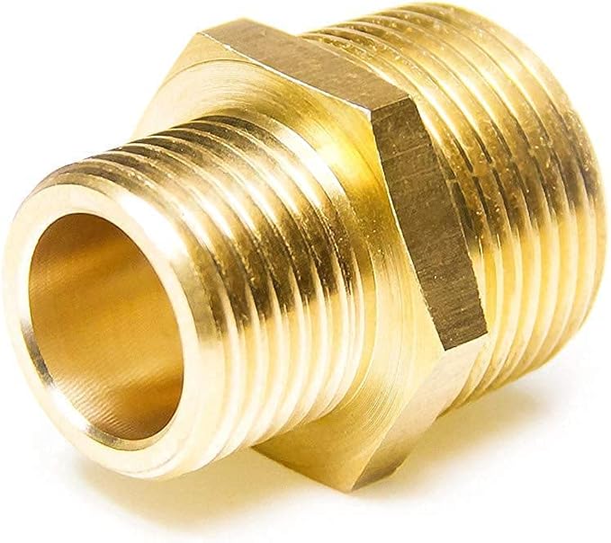 Joywayus 1/2" G Thread Male × 3/4" NPT Thread Male Brass Pipe Fitting Adapter - Image 7