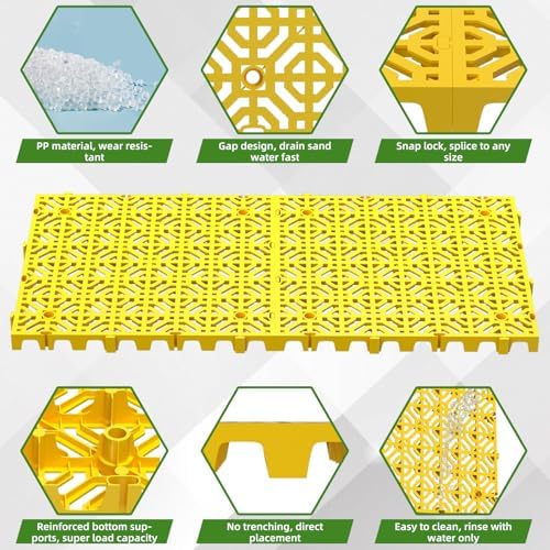 10 Pcs 15.7" x 15.7" Heavy Duty Ground Protection Mats, Interlocking Non-Slip - Image 3