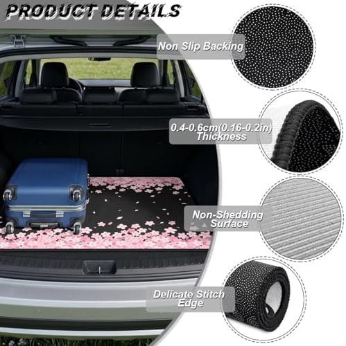 Black Cherry Blossom Heavy Duty Trunk Mat 29"x39" - Image 6