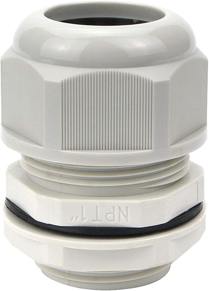 XHF 5 Pcs 1" IP68 Strain Relief Nylon Cord Grip Waterproof NPT Cable Glands by XHF