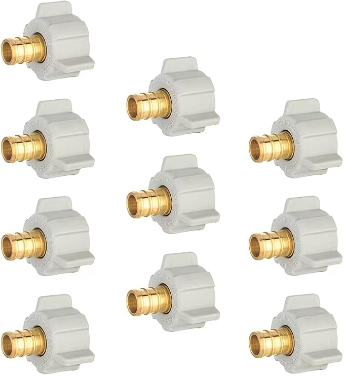 10PC EFIELD Pex 1/2" Pex X 1/2" Female NPT Swivel Adapter Crimp Fittings | by EFIELDPEXTUBING