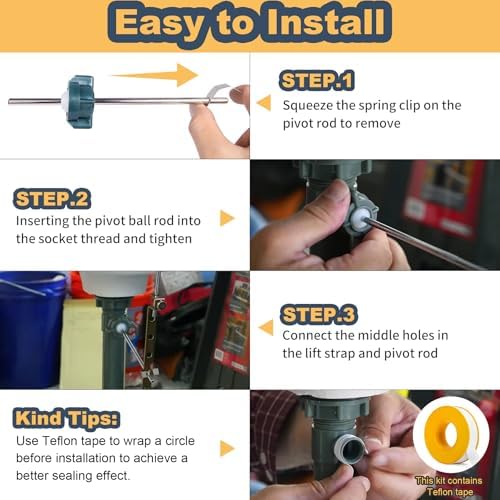 Lavatory Pop Up Center Piece Assembly, Pivot Rod Bathroom Sink Repair Kit - Image 5