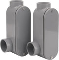 2Pack 1-1/4 Inch Rigid PVC Conduit Body Type LL 1.25IN PVC Conduit Bodies LL by CKVIHAV