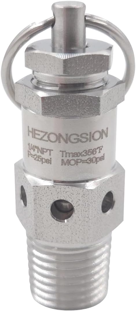 1/4" NPT Male Pressure Relief Valve by HEZONGSION