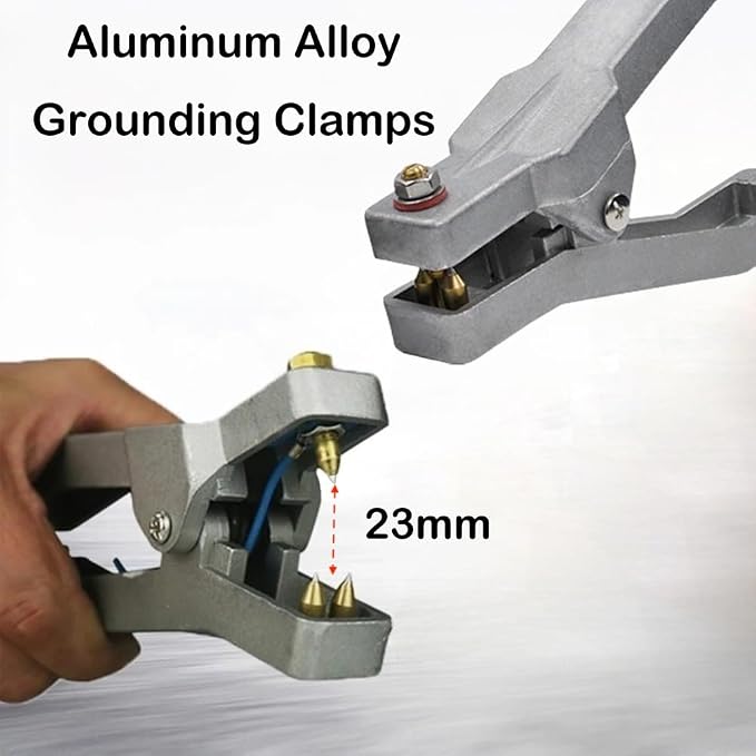 Ground Cable Clamp, 16.4ft Coiled Grounding Cable, Aluminum Alloy Anti Static - Image 2