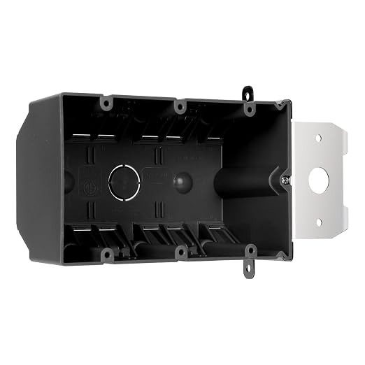 3 Gang Adjustable Electrical Box Black, 49 Cubic Inch, ETL Listed, Retrofit by YQMIGU