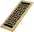 Decor Grates AJH410 Oriental Floor Register, Bright Brass by DecorGrates