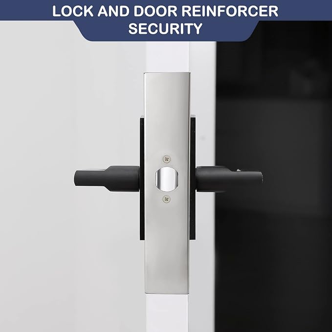 Door Reinforcement Plate, Stainless Steel, Fits 1-3/8" Doors, 2-3/8" Backset - Image 3