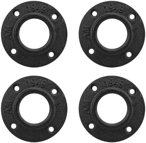Industrial Pipe Floor Flange, Heavy Duty Malleable Iron Pipe Fittings, Wall by BathAce