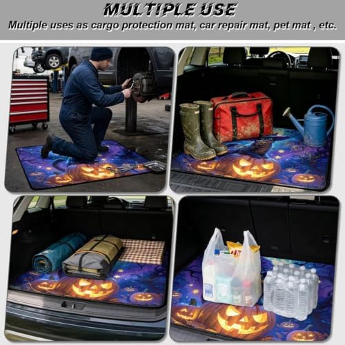 Halloween Cat Pumpkins Camping Trunk Mat 29"x39" - Image 3