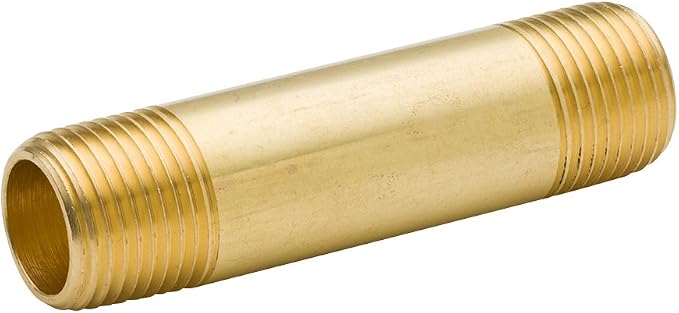 Brass Long Nipple, 1/4" NPT Male x 1/4" NPT Male Pipe Fitting - Image 2