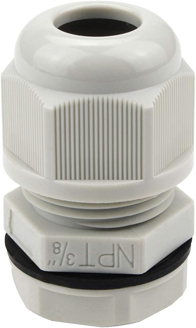 XHF 25 Pcs 3/8" IP68 Strain Relief Nylon Cord Grip Waterproof NPT Cable Glands by XHF