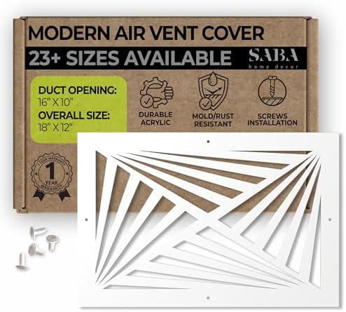 SABA Home Decor White Air Vent Cover by SABAHomeDecor