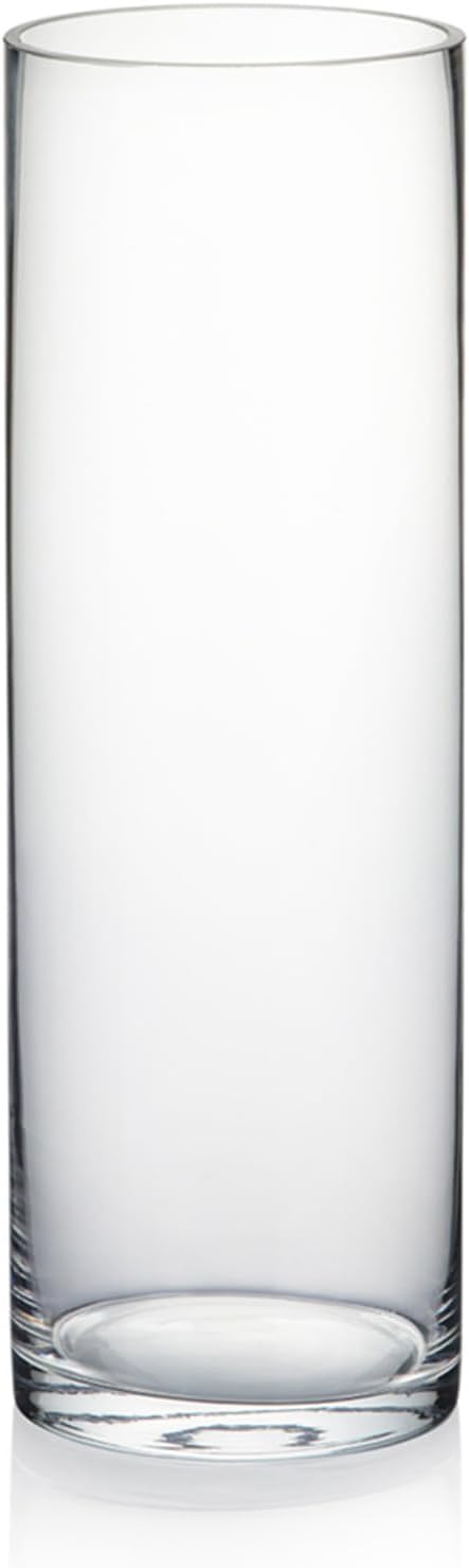 WGVI Quality Thick Weighted Clear Cylinder Glass Vases, Flower Arrangement by WGVInternational-OpusGlassware