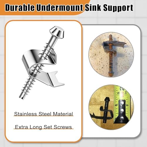 14 Pack Undermount Sink Clips, Countertops up to 1-1/2" Thick - Image 4