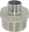 2" x 1" Male Threaded Reducing Nipple Fitting/Adapter, Stainless Steel SS304 by Megairon