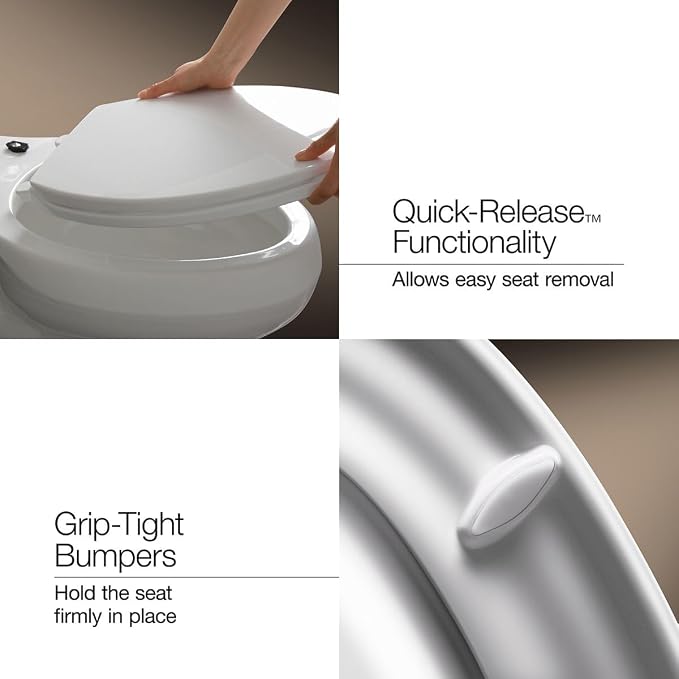KOHLER 4639-RL-G9 Cachet ReadyLatch Round Toilet Seat Soft Close - Image 4
