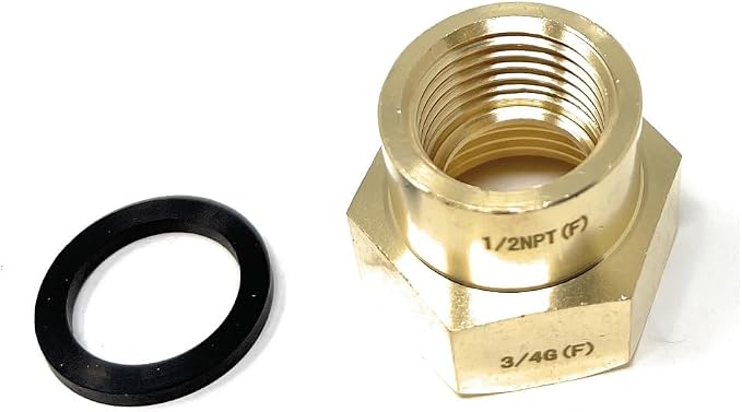 Cascada 3/4" G Thread Female to 1/2" NPT Thread Female Pipe Fitting Adapter - Image 9