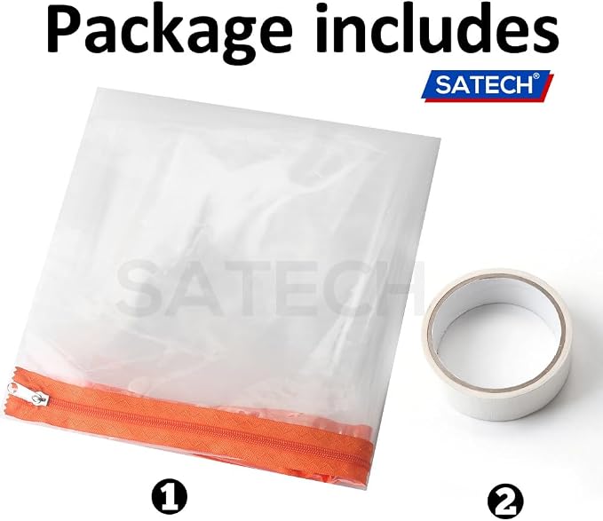 SATECH Plastic Zipper Door Dust Barrier Heavy-Duty Plastic Protector Sheeting - Image 7