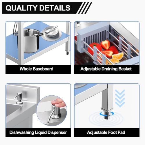Stainless Steel Utility Sink - Image 2