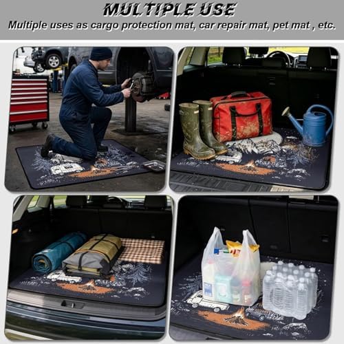 Camping Van Waterproof Car Trunk Mat 29"x39" - Image 3